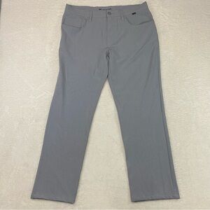 Travis Matthew Men's Golf Open To Close Pants Size 37X30 Gray Flat Front 1MT435